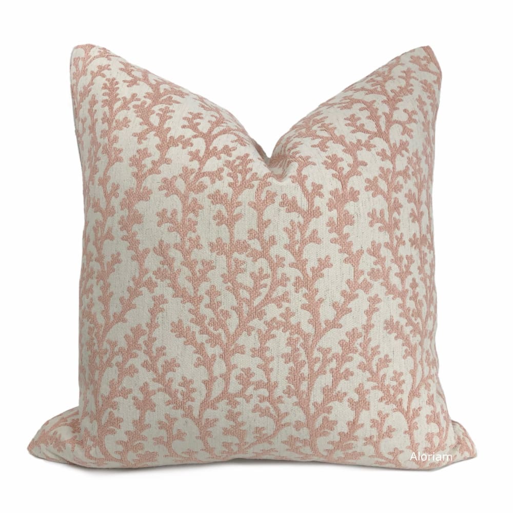 Beatrix Blush Pink Floral Vine Pillow Cover - Aloriam