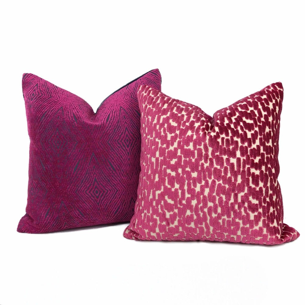 Pink Ivory Abstract Texture Pillow Cover, Fits 18x18 20x20