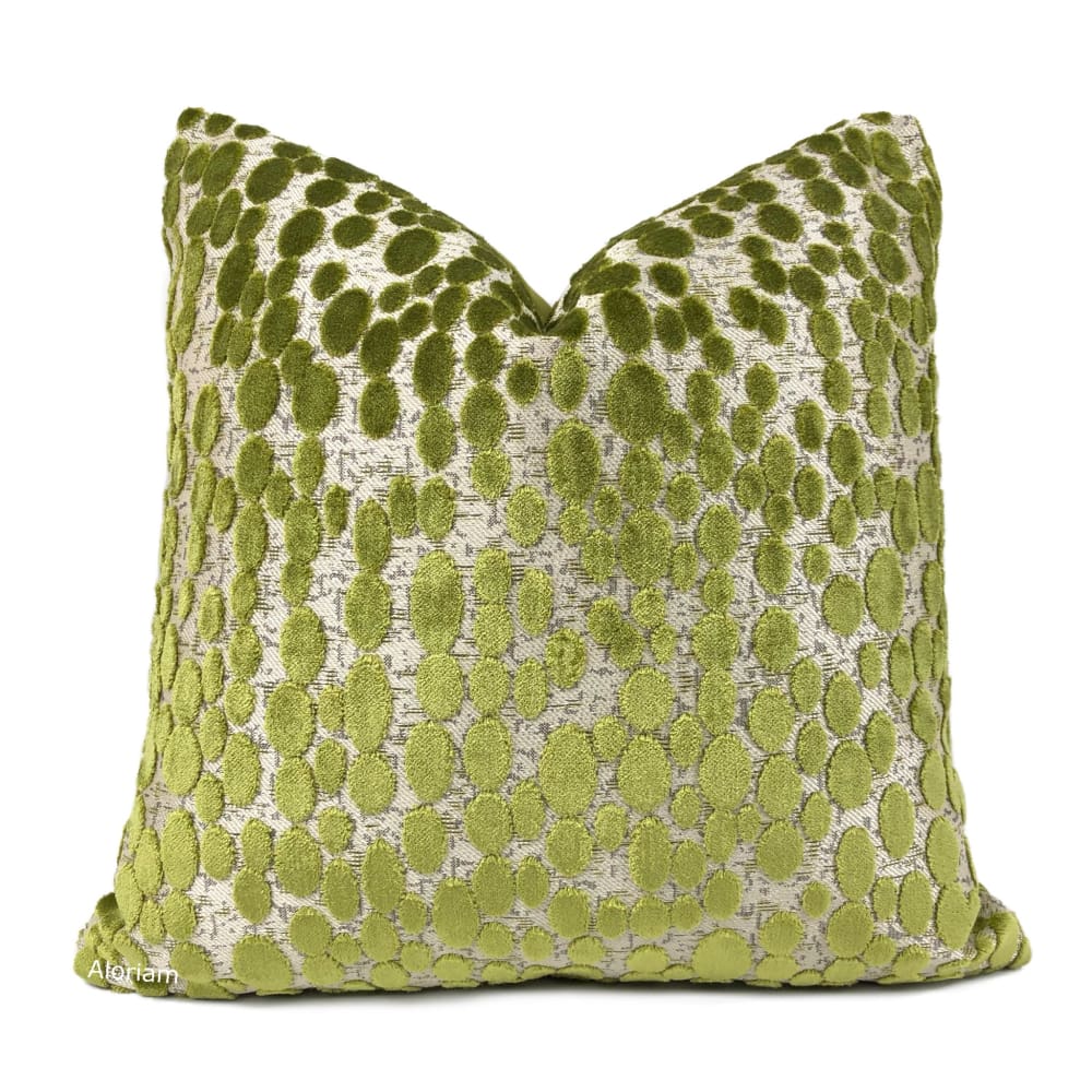 Beverly Green Cut Velvet Dots Pillow Cover - Aloriam