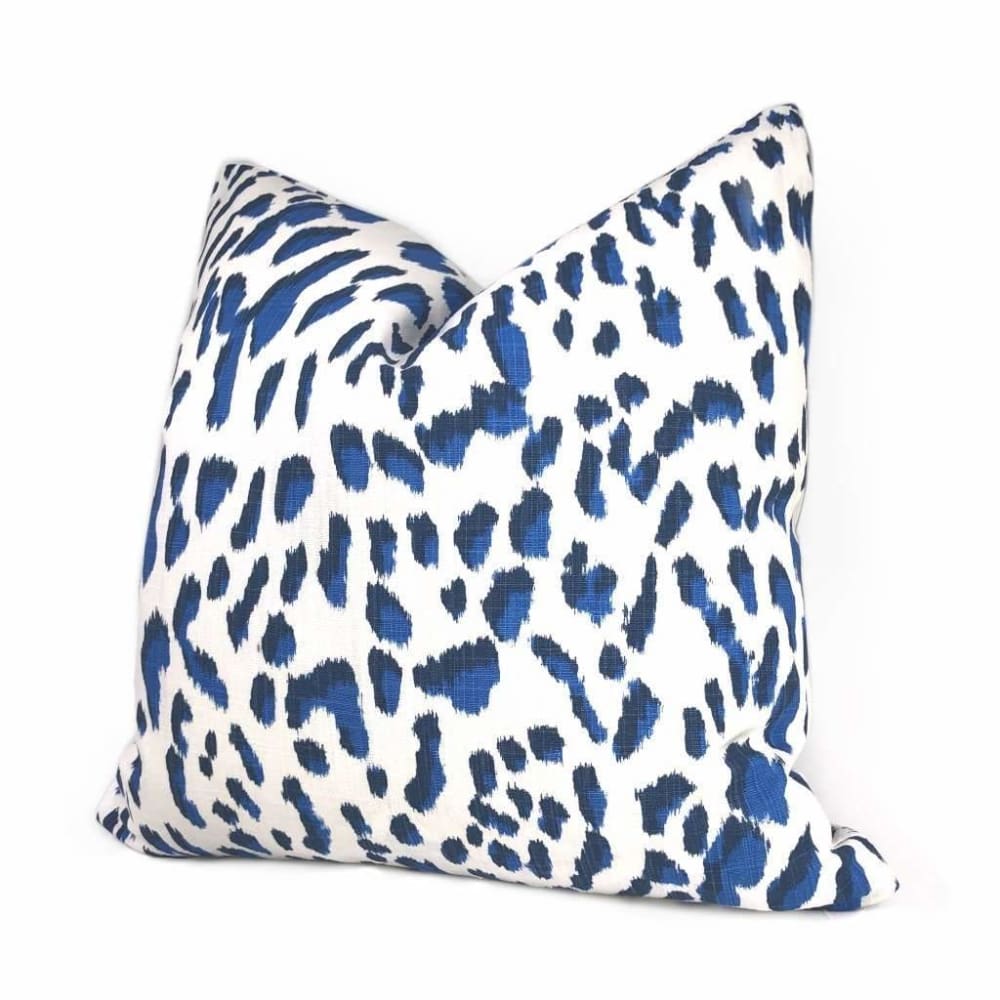 Blue Animal Print Pillow Cover 18x18, 20x20, 22x22, 24x24, 12x20