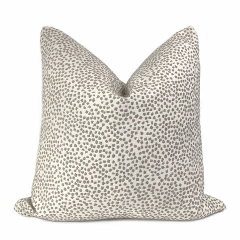 Brimley Taupe Textured Small Dots Chenille Pillow Cover - Aloriam