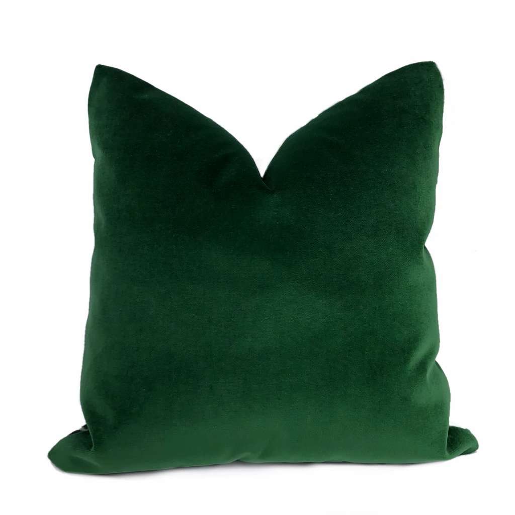 Brixton Green Pine Cotton Velvet Pillow Cover Cushion Pillow Case Euro Sham 16x16 18x18 20x20 22x22 24x24 26x26 28x28 Lumbar Pillow 12x18 12x20 12x24 14x20 16x26 by Aloriam