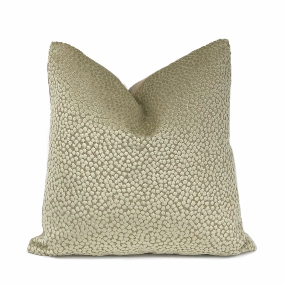 Catelyn Flax Beige Velvet Dots Pillow Cover