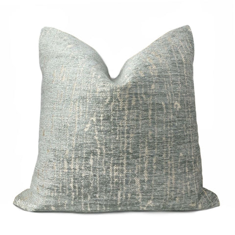 Cerwyn Glacial Green Ecru Texture Pillow Cover - Aloriam