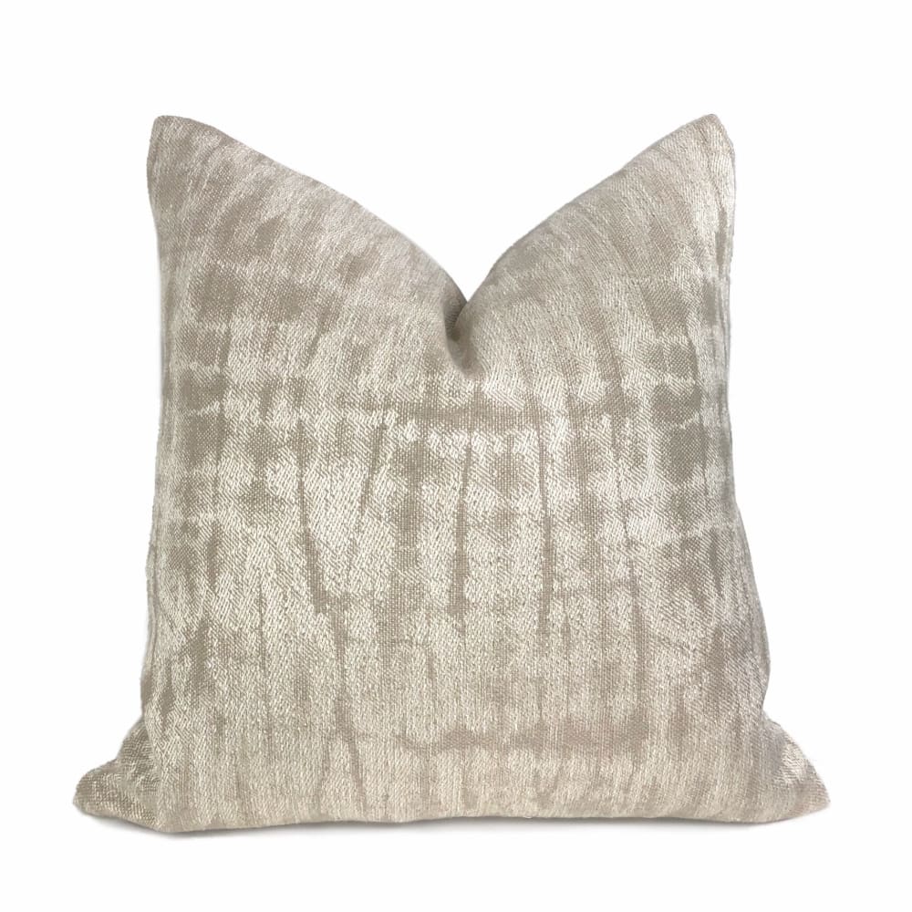 Claudel Two Tone Flax Beige Abstract Pillow Cover - Aloriam