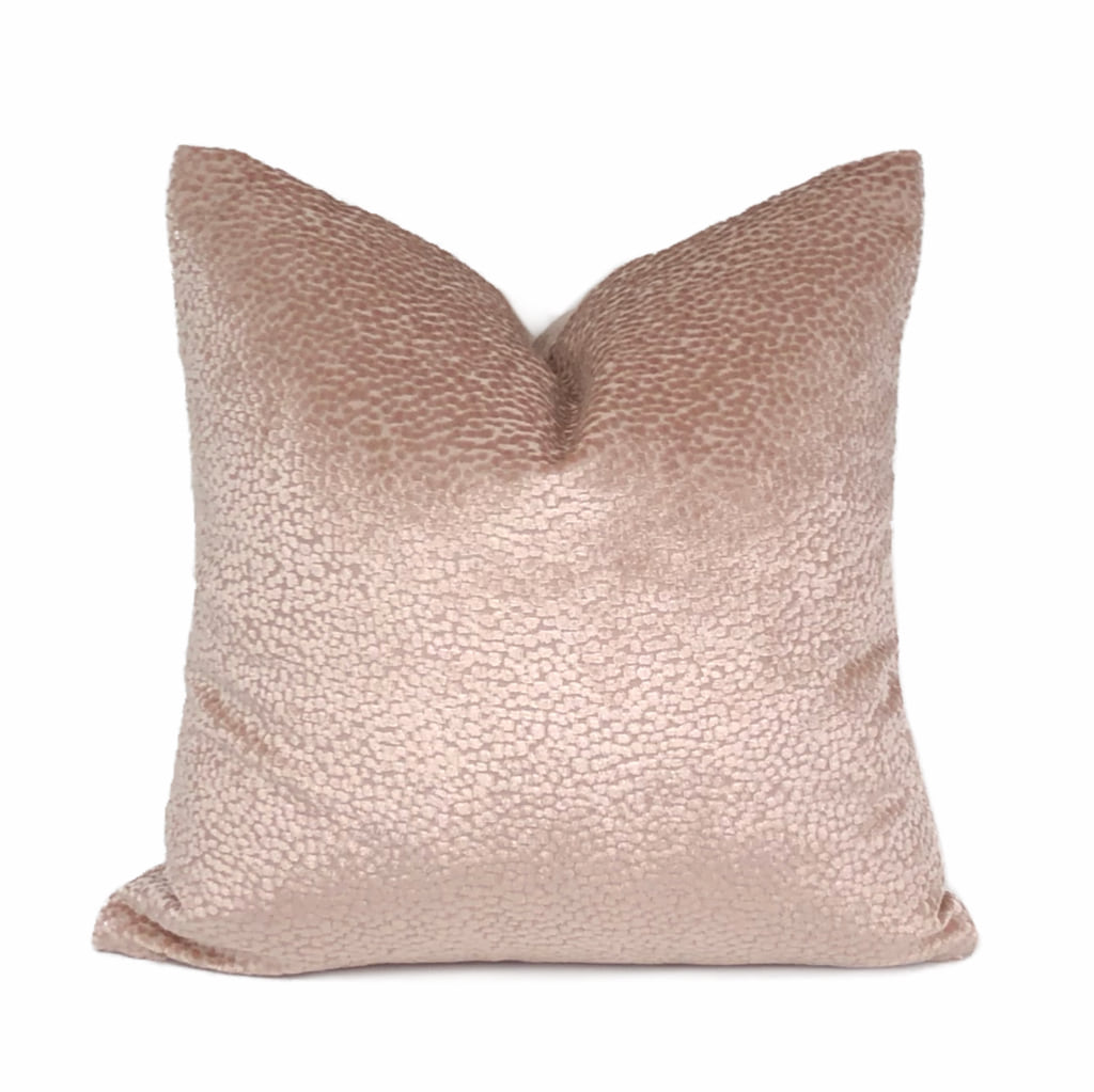 Comtessa Pink Quartz Velvet Dots Pillow Cover