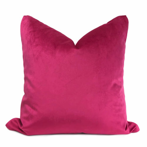 Dark Pink Libretto Microfiber Velvet Pillow Cover - Aloriam