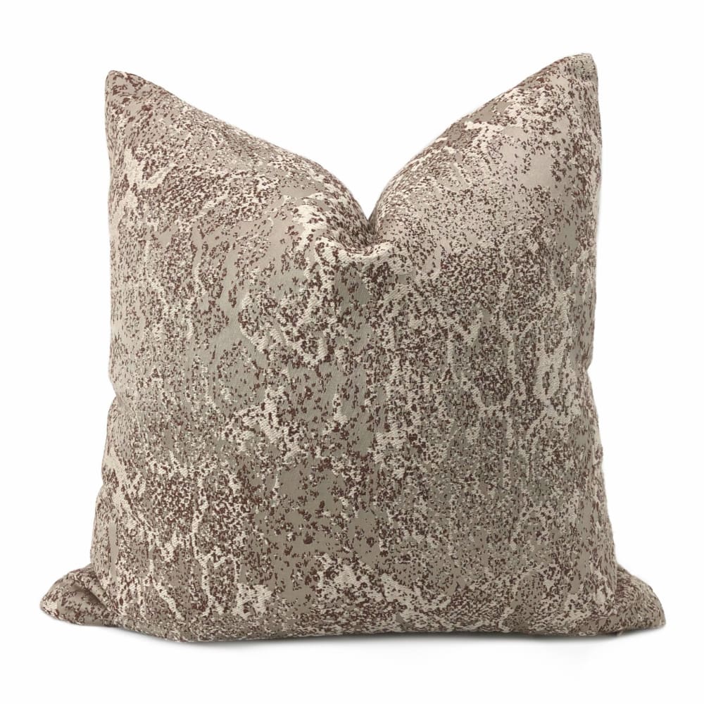 Denali Brown Abstract Texture Pillow Cover - Aloriam