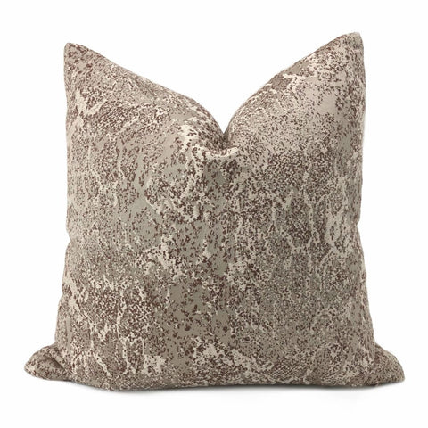 Denali Brown Abstract Texture Pillow Cover - Aloriam