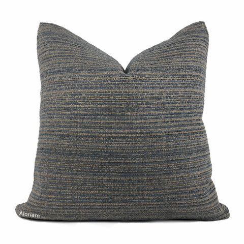 Desmond Slate Blue Brown Texture Pillow Cover - Aloriam