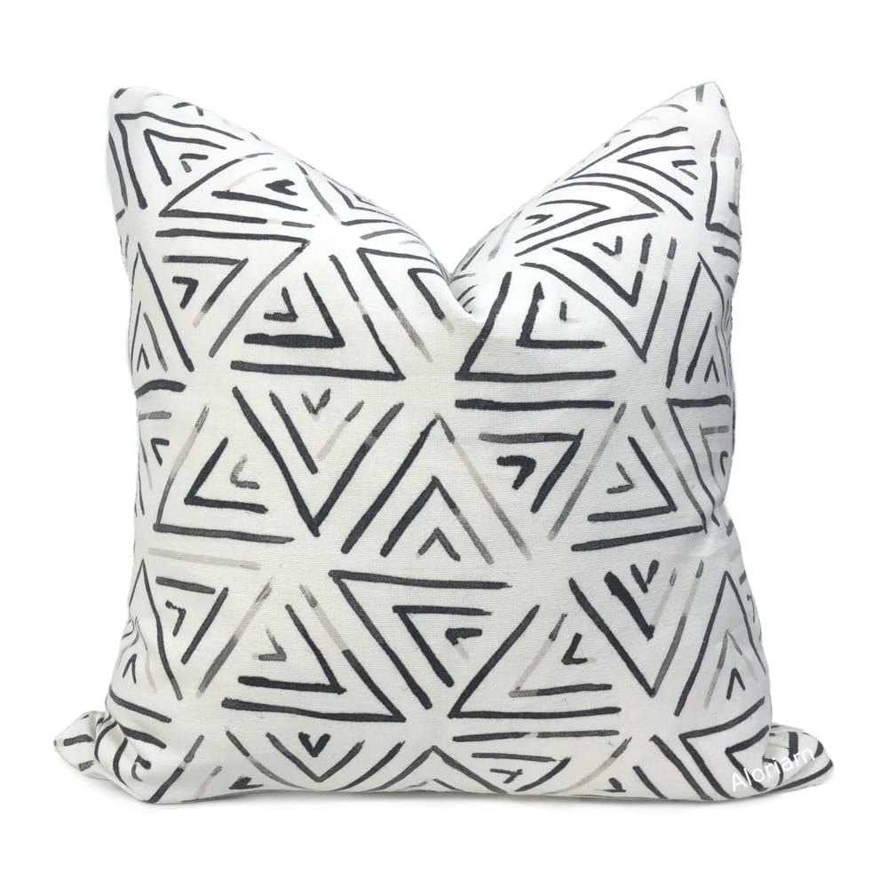 Dylan Black White Triangle Print Pillow Cover - Aloriam