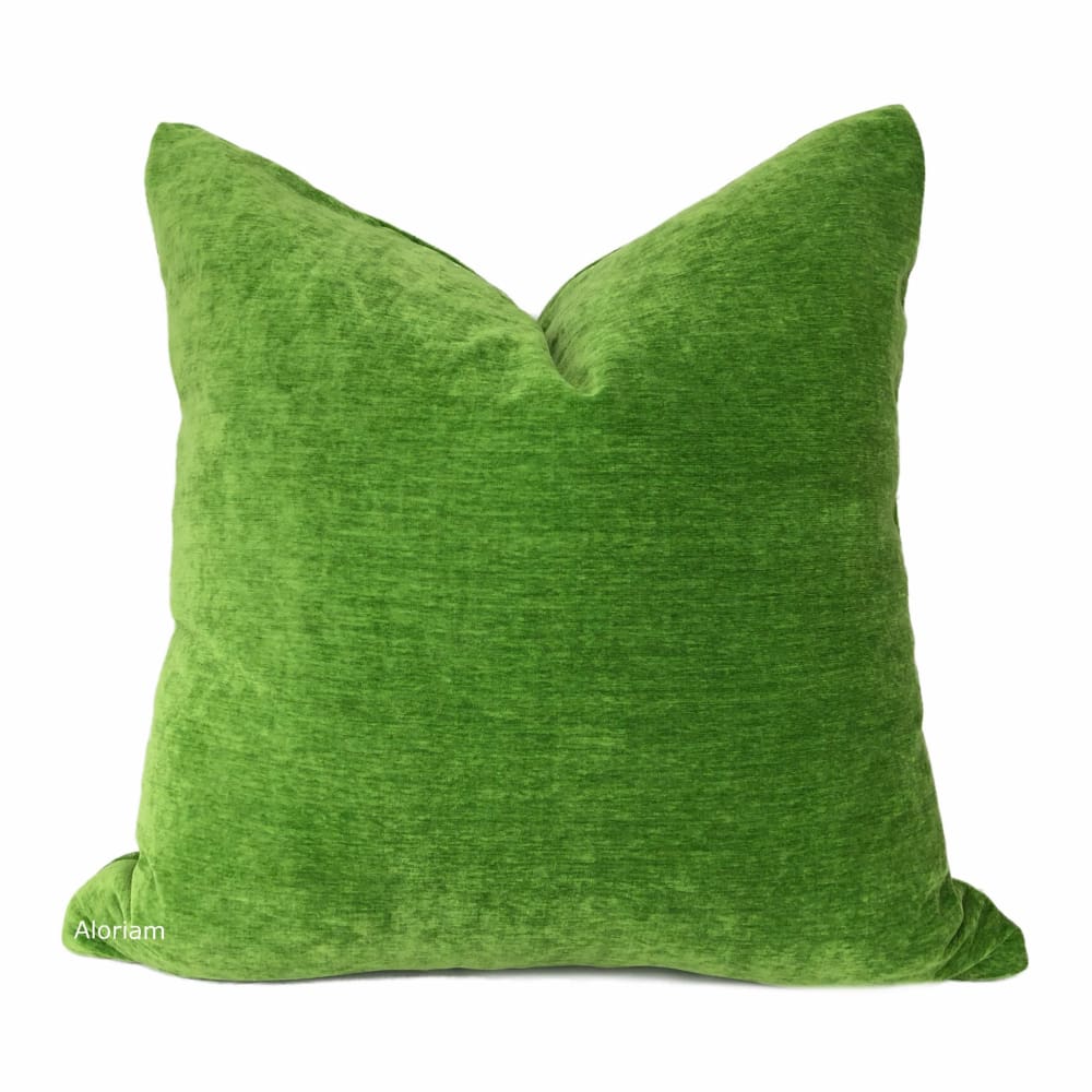 Dynasty Envy Green Chenille Velvet Pillow Cover - Aloriam
