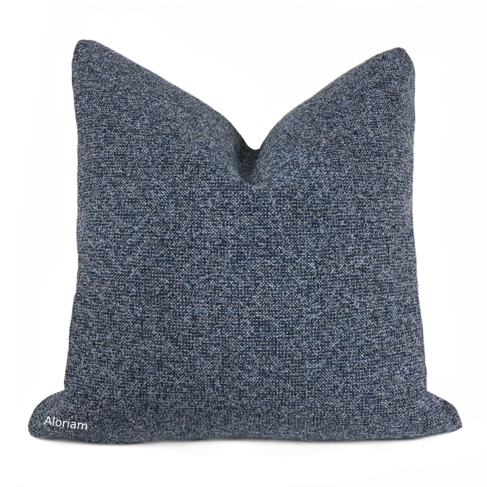 Everett Blue Gray Tweed Pillow Cover - Aloriam