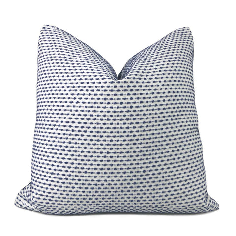 Foster Blue White Textured Stripe Pillow Cover - Aloriam