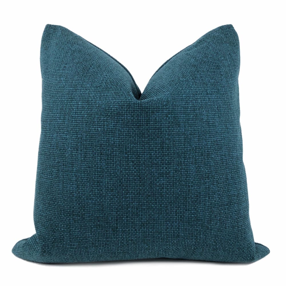 Frazier Teal Green Basketweave Pillow Cover - Aloriam