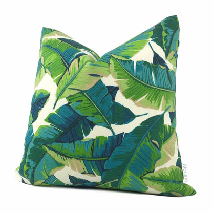 Hanalei Tropical Leaf Print Indoor Outdoor Pillow Cover - Aloriam