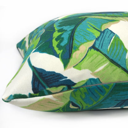 Hanalei Tropical Leaf Print Indoor Outdoor Pillow Cover - Aloriam
