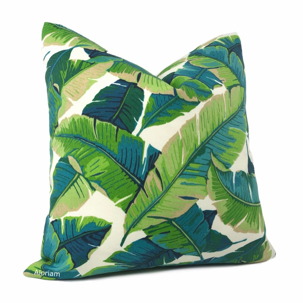 Hanalei Tropical Leaf Print Indoor Outdoor Pillow Cover - Aloriam