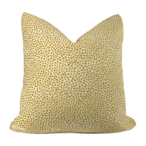 Harper Yellow Chenille Dots Pillow Cover - Aloriam