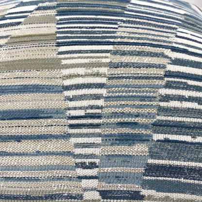 Harris Blue Taupe Cream Broken Stripe Pillow Cover - Aloriam