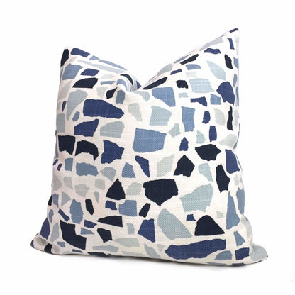 HC Monogram Lulu DK Abstractions Blue White Pillow Cover by Aloriam