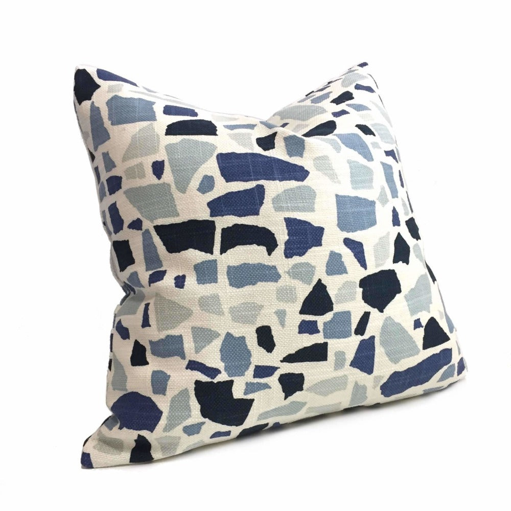 HC Monogram Lulu DK Abstractions Blue White Pillow Cover by Aloriam