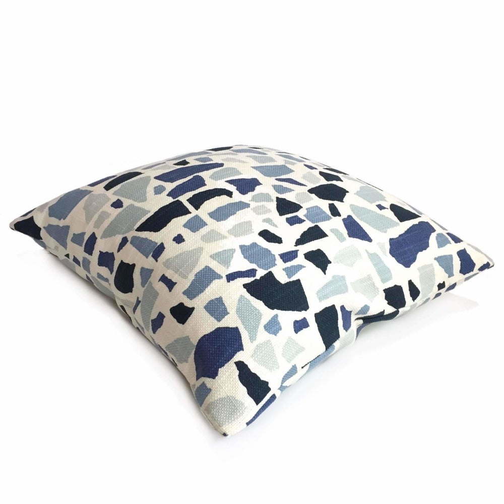 HC Monogram Lulu DK Abstractions Blue White Pillow Cover by Aloriam