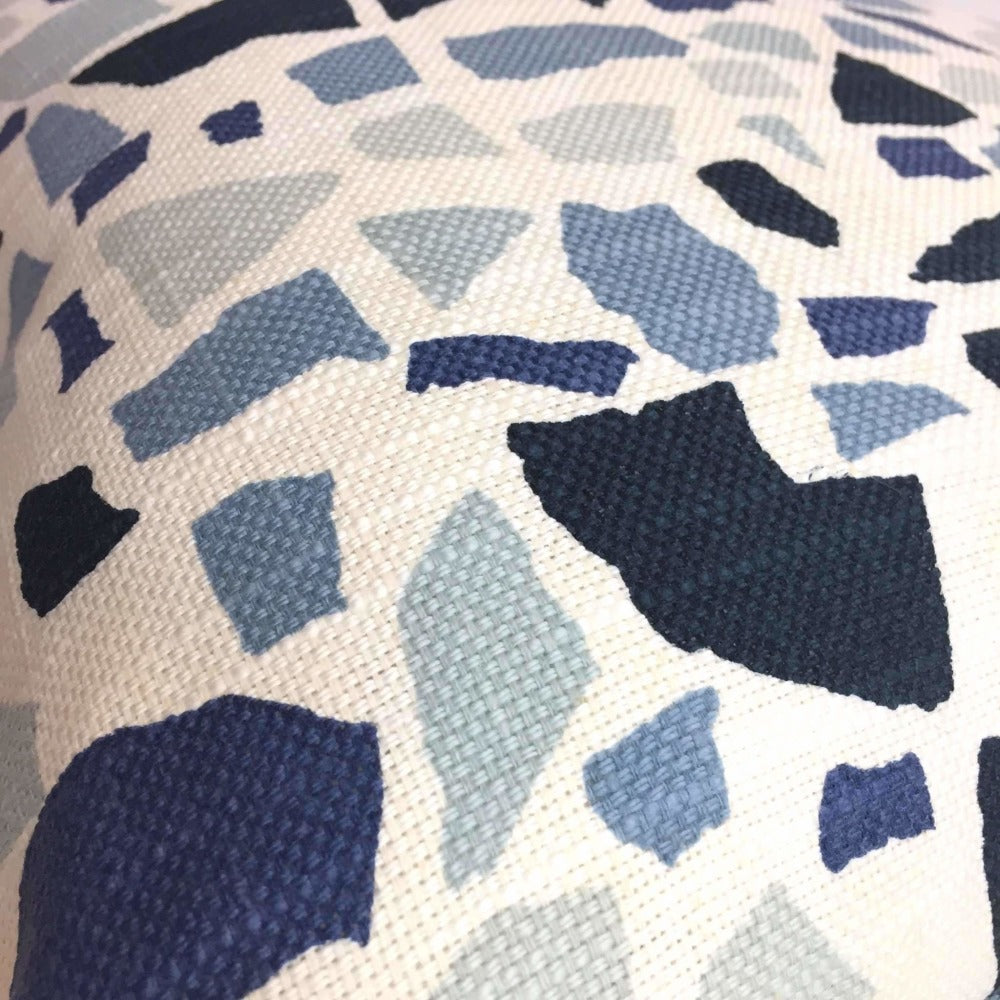 HC Monogram Lulu DK Abstractions Blue White Pillow Cover by Aloriam