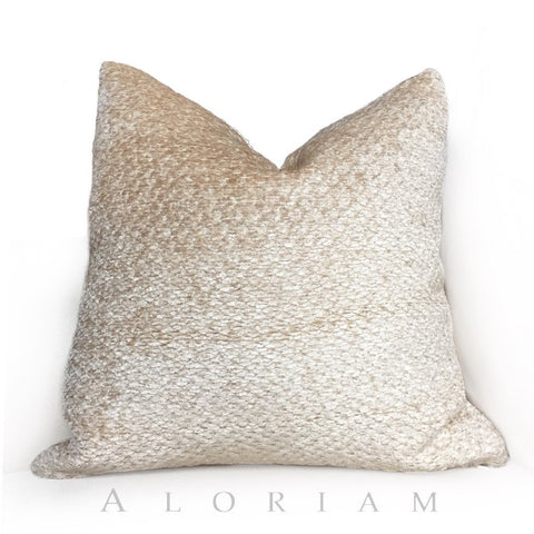 Vanilla Cream Texture Chenille Pillow Cushion Cover