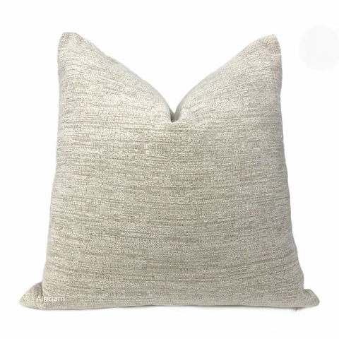 Irving Oatmeal Chenille Pillow Cover - Aloriam