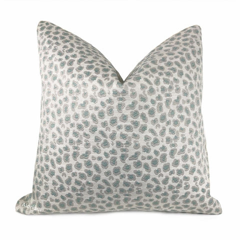 Jaclyn Mineral Green Gray Leopard Spot Pillow Cover - Aloriam
