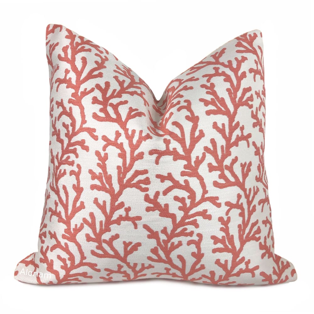Juliet Red Coral Reef Pattern Pillow Cover - Aloriam