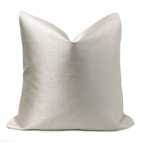 Keira Pearlescent Cream Texture Pillow Cover - Aloriam
