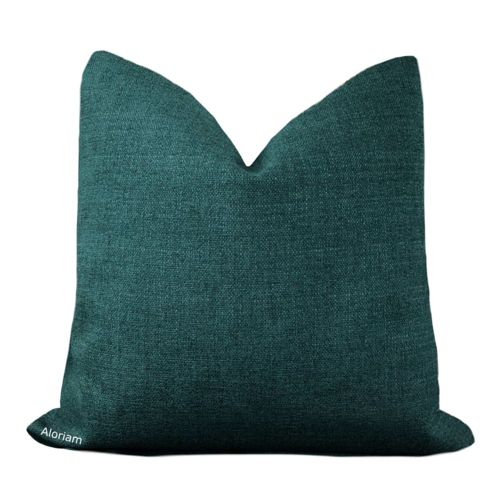 Kingston Dark Green Solid Brushed Texture Pillow Cover - Aloriam