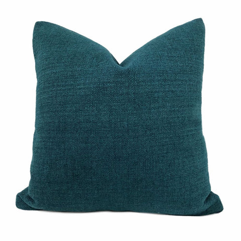 Kingston Teal Green Solid Brushed Texture Pillow Cover - Aloriam