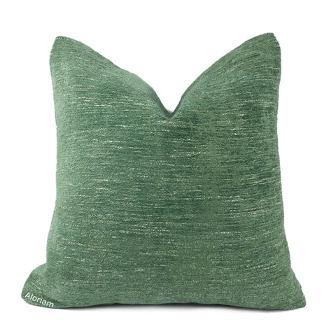 Knox Julep Green Slub Textured Chenille Pillow Cover - Aloriam