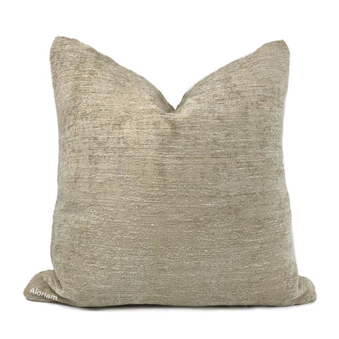 Knox Sandstone Slub Textured Chenille Pillow Cover - Aloriam