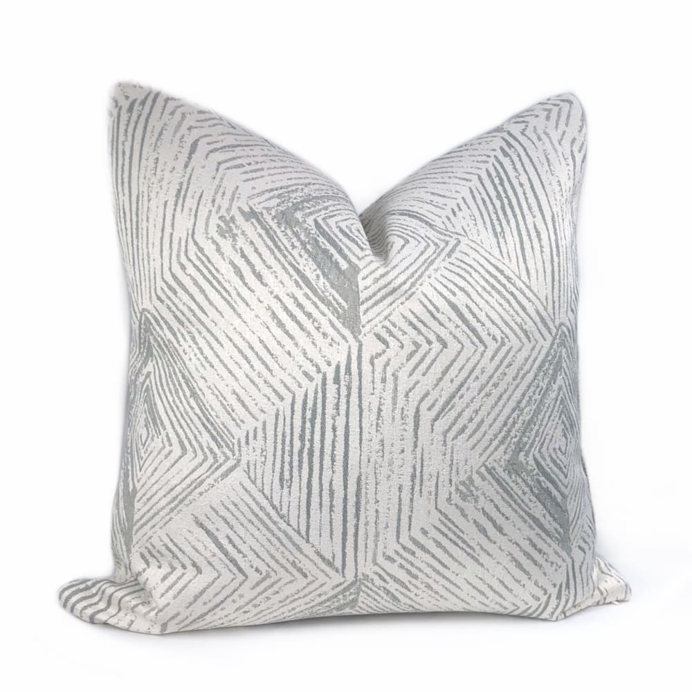 Kori Geometric Etchings Gray Off-White Pillow Cover - Aloriam