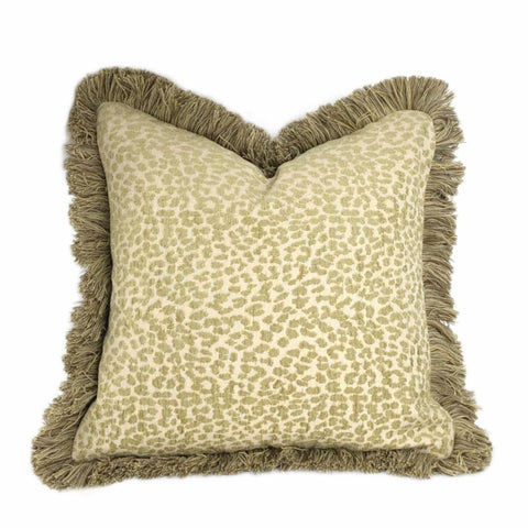 Kravet Candice Olson Tetouan Leopard Cheetah Animal Spots Spring Green Pillow Cushion - Aloriam