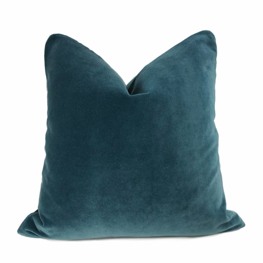 Lexington Blue Teal Velvet Pillow Cover - Aloriam