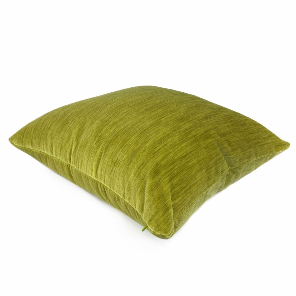 Lime Chartreuse Green Strie Velvet Pillow Cover - Aloriam
