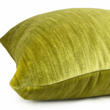 Lime Chartreuse Green Strie Velvet Pillow Cover - Aloriam