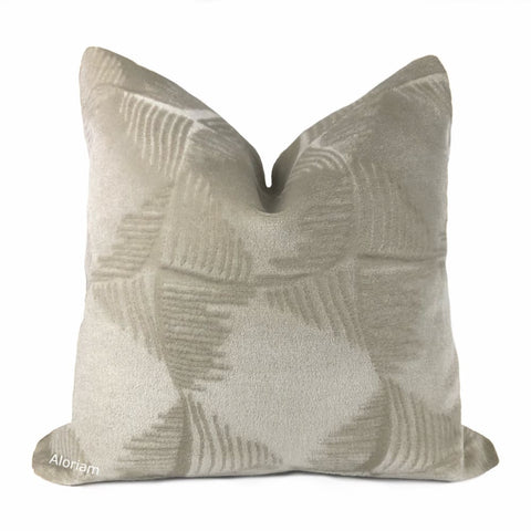 Ludlow Griege Mohair Velvet Pillow Cover (Brunschwig & Fils Fabric) - Aloriam