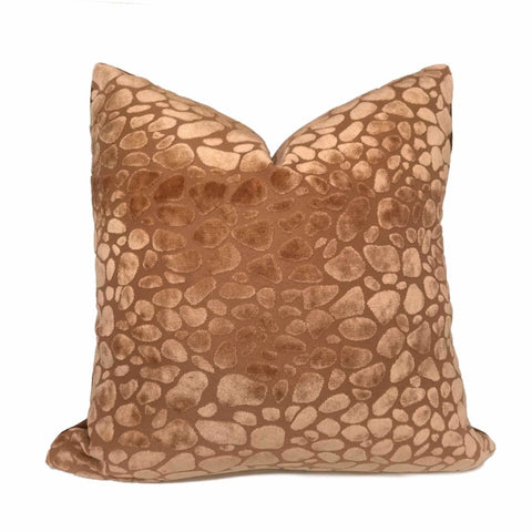 Ballard Designs Leopard Camel Velvet Pillow