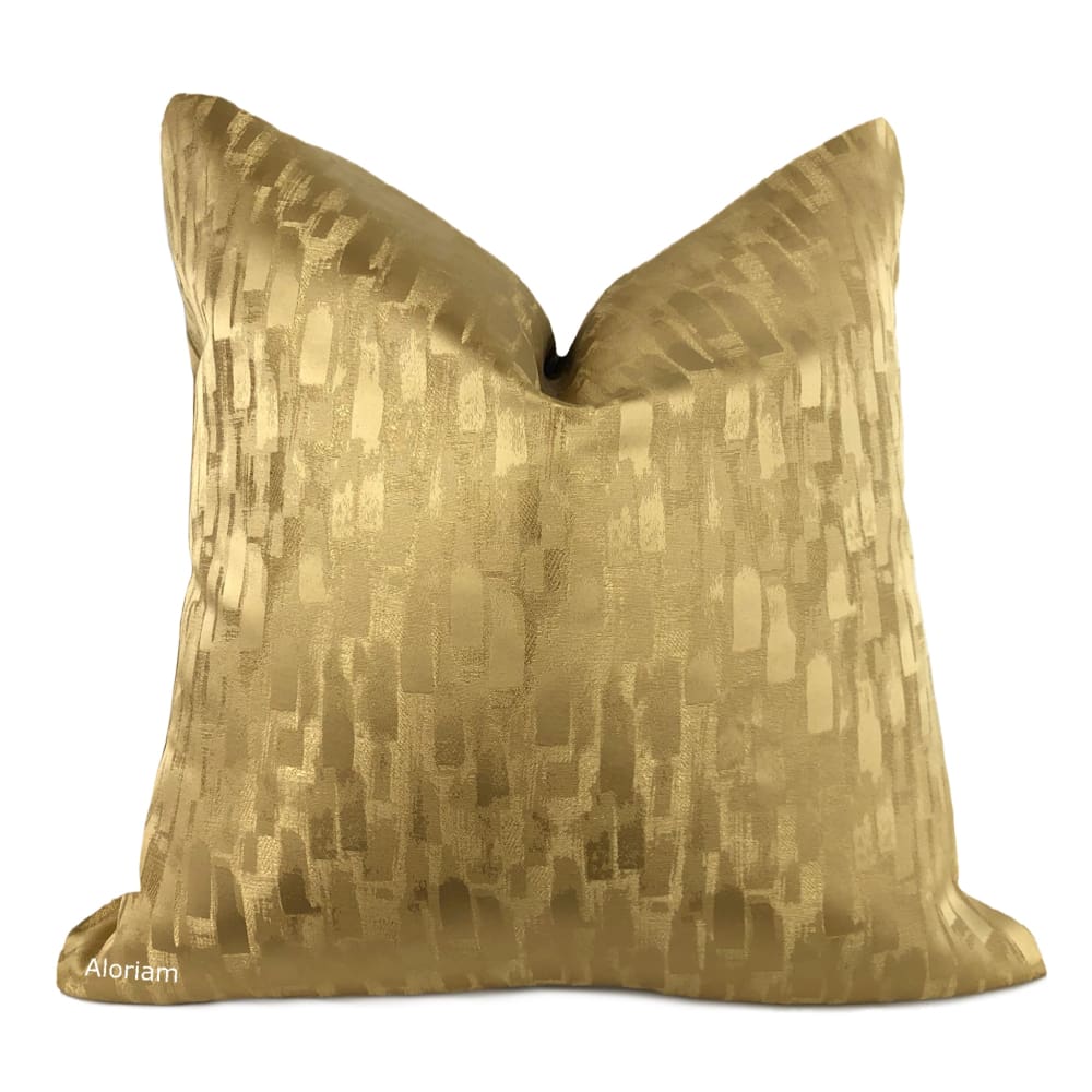 Marquis Gold Tonal Brushstroke Pillow Cover - Aloriam
