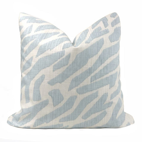 Matthias Blue White Abstract Zebra Pillow Cover - Aloriam