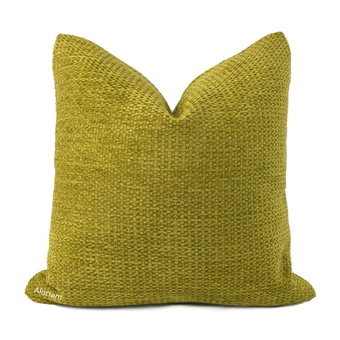 McKenna Chartreuse Chenille Texture Pillow Cover - Aloriam