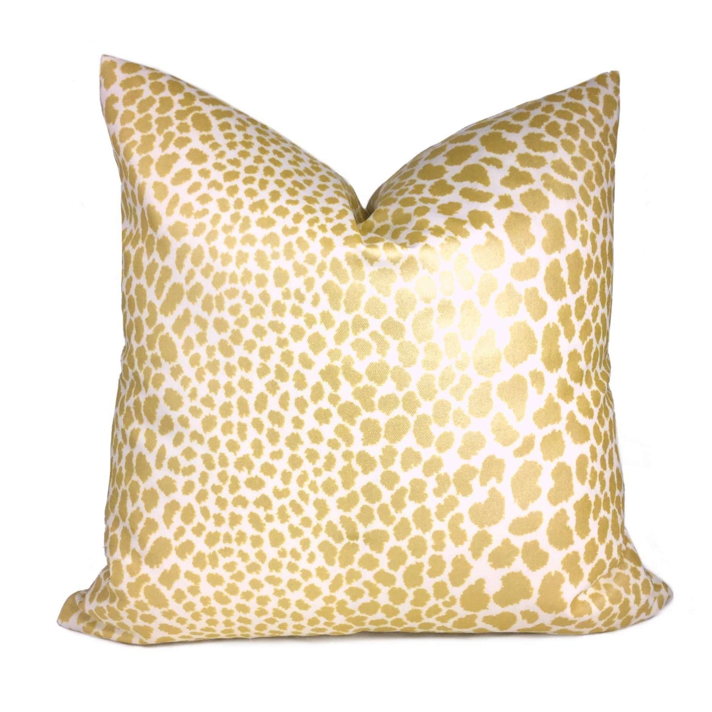 Metallic Gold Cream Leopard Spot Cotton Print Pillow Cover – Aloriam