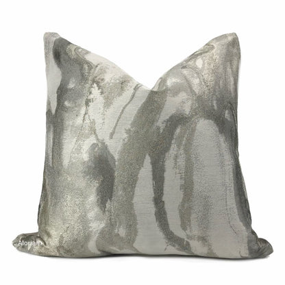 Miravel Oyster Gray Taupe Abstract Pillow Cover - Aloriam