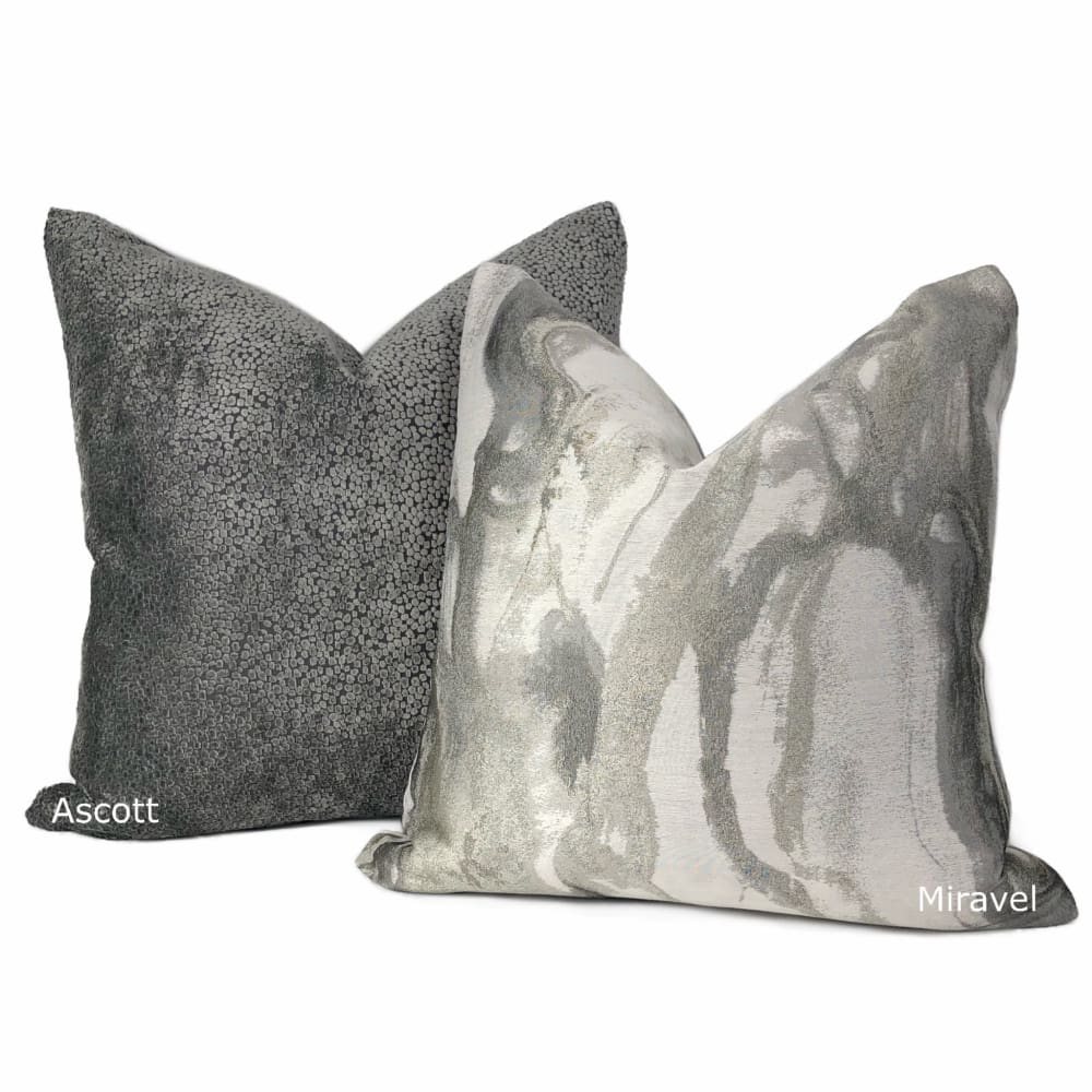 Miravel Oyster Gray Taupe Abstract Pillow Cover - Aloriam
